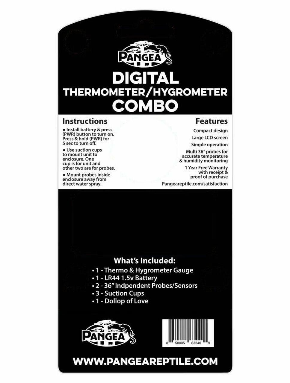 Digital Temp & Humidity Gauge Pangea Reptile Pangea Reptile LLC