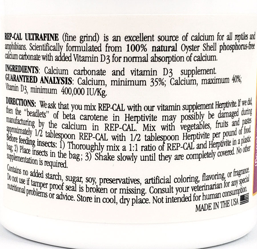 Rep Cal Calcium With D3 | Reptile Supplements | Pangea Reptile - Pangea ...