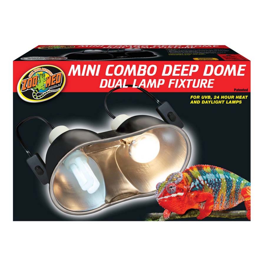 Zoo Med Mini Combo Deep Dome Lamp Fixture Terrarium Lighting
